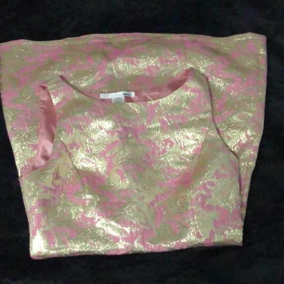 Cute pink and gold skater dress - Picture 2 of 7